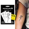 INKARTLINK Semi Permanent Tattoos, 3 Sheets of Small Temporary Tattoos, Adult Art Designs, Party Favors, Waterproof, Realistic, No Adhesive, No Reflective, Lasts 1-2 Weeks (Line Rose)