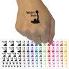 Water Polo Player in Water Fun Text Temporary Tattoo Water Resistant Fake Body Art Set Collection - Yellow (One Sheet)