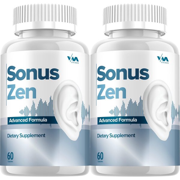 (2 Pack) Sonus Zen - SonusZen Advanced Formula Healthy Ear Support, Hearing Health, and Wellness, 120 Capsules