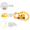Baby Construction Vehicles Teething Toys,Food Grade Silicone Teether with One-Piece Pacifier Clip Holder,Best Shower Gift for 3 Months+ Boy and Girl,BPA Free,Freezer Safe. (Excavator)