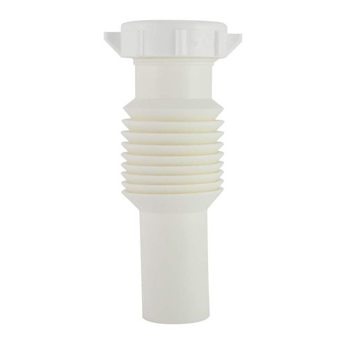 Plumb Pak PP812-5 Flex 'N Fix Extension Tube, 9" x 1-1/4" Inlet, 1-1/4" x 9", White