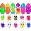 UPINLOOK 12Pcs Prefilled Easter Eggs with Mini Stress Balls Squeeze Toys Inside for Kids Easter Basket Stuffers, Filled Easter Egg for Easter Eggs Hunt Party Favors, Classroom Prize Supplies
