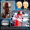 Wavwavw 6 Pcs Bald Caps Makeup Latex Bald Head Wig Cap Bald Hat Cosplay Makeup Costume Accessories for Women Men, Beige and Black