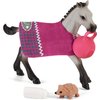Schleich Horse Club Playful Foal Horse Playset - Authentic Toy Figure with Removable Blanket, Bottle, and Ball Accessories, Fun and Imaginative Play for Boys and Girls, Gift for Kids Ages 5+