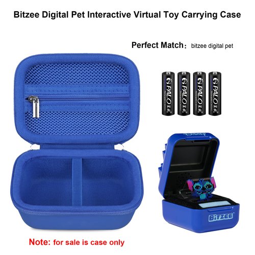 Elonbo Carrying Case for Bitzee Disney/Bitzee Magicals/Bitzee Interactive Toy Digital Pet, Bitzee Digital Pet Interactive Toy Storage Bag, Electronic Pets Travel Cover Organizer Holder, Dark Blue