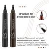 Magic 3D Microblading Eyebrow Pencil, Waterproof Eyebrow Pen,4 Tip Tip Tattoo Pencil Creates Natural Looking,Waterproof Makeup Fine Stroke Microblading Eyebrow Pencil (B)