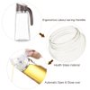 Marbrasse Auto Flip Olive Oil Dispenser Bottle,20 OZ Leakproof Condiment Container With Automatic Cap and Stopper,Non-Drip Spout,Non-Slip Handle for Kitchen Cooking White