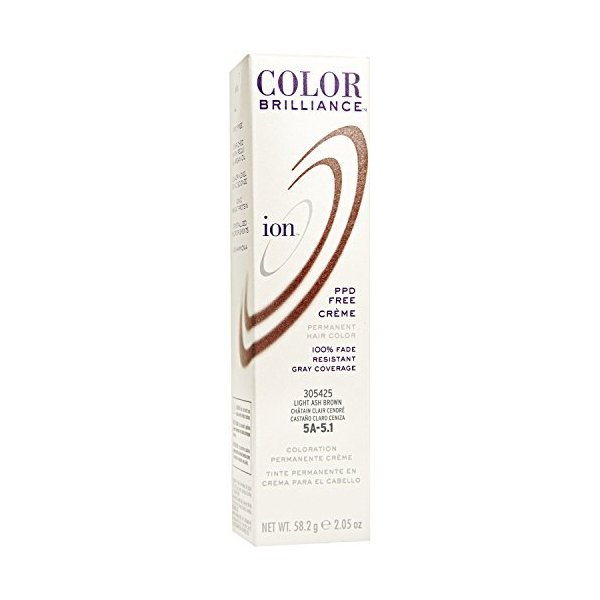 Ion 5A Light Ash Brown Permanent Creme Hair Color 5A Light Ash Brown