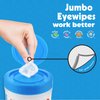 Petkin Jumbo Pet Eye Wipes, 80 Extra Moist Wipes - Gentle Eye Cleansing Wipes Remove Dirt, Discharge, & Tear Stains - Safe, Convenient, & Easy to Use Pet Wipes for Dogs, Cats, Puppies & Kittens