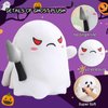 Finebee Halloween Ghost Plush Reversible Ghost Plushie - Angry + Scared - Cute Sensory Ghost Stuffed Animals Home Decor for Boys and Girls(Boo Ghost,10 Inch)