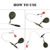 Carp Fishing Weights 2OZ Fishing Sinkers Coated Flat Pear Sinker Weight with Swivels Carp Fishing Equipment