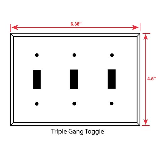 Art Plates - Triple Gang Toggle Decorative Metal Wall Plate - Van Gogh: Irises - (Made in USA)