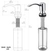 SAMODRA Soap Dispenser for Kitchen Sink, Brushed Nickel ABS Pump Head, with 17 oz PET Lotion Bottle, Refill from Top, Built-in Design