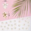 12 pcs Daisy CUBACO Mini Metal Hair Clips, Tiny Decorative Flower Claw Clips for Hair Decorations and Accessories for Girls (White)