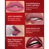 Diamond Glitter Lip Gloss-2Pcs Shimmer Liquid Matte Lipstick Waterproof Smudgeproof Longwear Non-Stick Cup Lipstick, Sparkling High Pigment Gothic Shiny Gloss for Women Girl Stage Cosplay Makeup-01+02