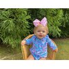 Wee Ones Girls' Think Pink! Breast Cancer Awareness Grosgrain Hair Bow, Girl Power Print, Size King