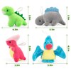 Mocoosy 12 Pack Small Dinosaur Plush Toys, Mini Dinosaur Stuffed Animals Bulk for Kids Dinosaur Party Favors, Tiny Dinosaur Playset Plush Keychain Toddler Birthday Party Supplies Goodie Bag Stuffers