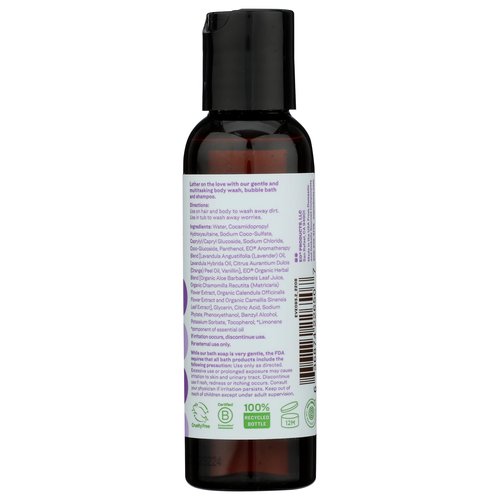 Everyone for Every Body 3-in-1 Soap Travel Size, Body Wash, Bubble Bath, and Shampoo, Vanilla and Lavender, 2 Fl Oz- (Container May Vary)