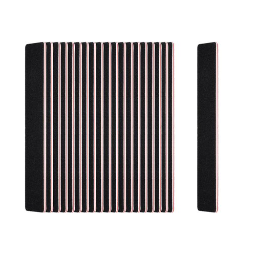 LNAUJS 20 Pack Nail Files, 100/180 Grit, Black Professional Reusable Emery Boards Manicure Tool for Acrylic Nails, Nail Buffering Files, Rectangle