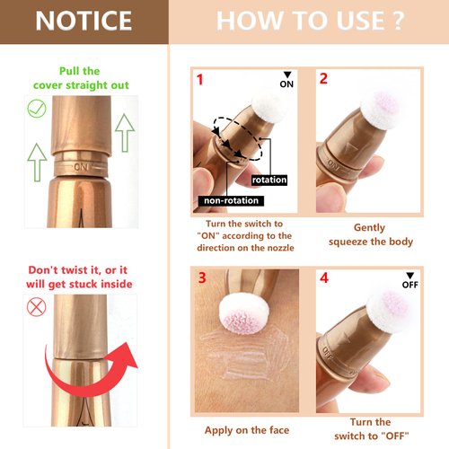 BowJian Pink Highlighter Makeup Rare Beauty Liquid Highlighter Stick with Cushion Applicator Contour Beauty Blush Wand Long Lasting Liquid Blush Stick Cream Contour Stick(#06 Light Pink Highlighter)