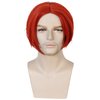 HUNIGIR Mens Red Wig Middle Part Red Anime Wig Red Cosplay Wig Boys Heat Resistant Synthetic Halloween Costume Wig (Red)