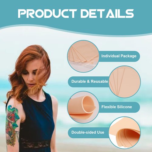 Fake Skin Tattoo Skin Tattoo Practice Skin 3MM - WZPB Tattoo Fake Skin 6Pcs Tattoo Practice Skin for Beginners and Experienced Artists