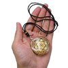 Amazing Gemstone Orgone Pendant with Copper Shavings and Metatron Cube - Metal Healing Pendant Necklace for Women Men and Kids