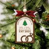 Christmas Ornaments 2024, Wedding Gifts for Couples 2024, Mr and Mrs Gifts, Unique Wedding Gifts for Couples 2024, Wood First Christmas Married Ornament 2024, Mr and Mrs Christmas Ornament (L17)
