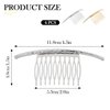 4Pcs French Hair Comb Side Hair Comb eeth Combs Bridal Wedding Veil Combs Hair Clip Hair Holder, Gold and Silver