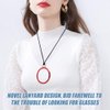 TERAISE Reading Glasses Necklace Readers for Women Anti-loss Lightweight Eyeglasses Portable Monocle Glasses with Exquisite Case(Red-1.0X)