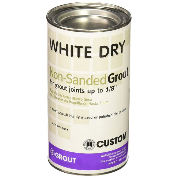 Custom Building Product WDG1 1lb White Non-Sanded Tile Grout, 1-Pound, No Color