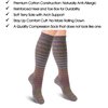 SocksLane Cotton Compression Socks for Women & Men. 15-20 mmHg Support Knee-High Black S/M