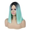 Quick Wig Mint Green Wig Short Straight Bob Wigs Ombre Wigs for Women and Girls Heat Resistant Colorful Wig Halloween Cosplay Party Synthetic Wig 14 Inches