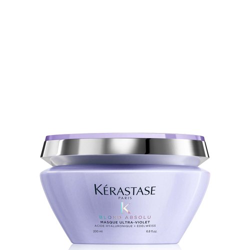 Kerastase Blond Absolu Ultra-Violet Purple Hair Mask | For Lightened, Highlighted and Grey Hair | Neutralizes Brassy and Yellow Undertones | Nourishes and Protects | With Hyaluronic Acid | 6.8 Fl Oz