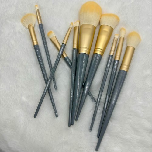 KISTARCH Complete Set of 10 Essential Makeup Brush for Foundation Blending Blush Concealer Eye Shadow