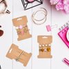 Mototo 300 PCS Hair Clip Bow Display Cards Hair Barrettes Jewelry Display Holder Rectangle Paper Cardboard for Hair Accessories Display and Organizing, 4 x 2-1/2 Inches (Brown)