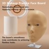 Makeup Practice Face, Liflikee Makeup Mannequin Face with Makeup Practice Face Board,Silicone Full Face Practice Eyelash Eye Shadow, for Emerging Makeup Artist, Girl's Gift, Reusable makeup Face(C01)
