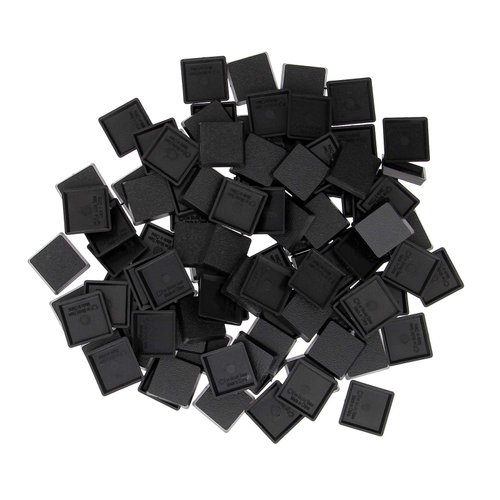 Evemodel 100PCS 25mm Square Black Miniature Model Bases for Tabletop or Miniature Wargames (25mm(0.98inch), 100PCS)