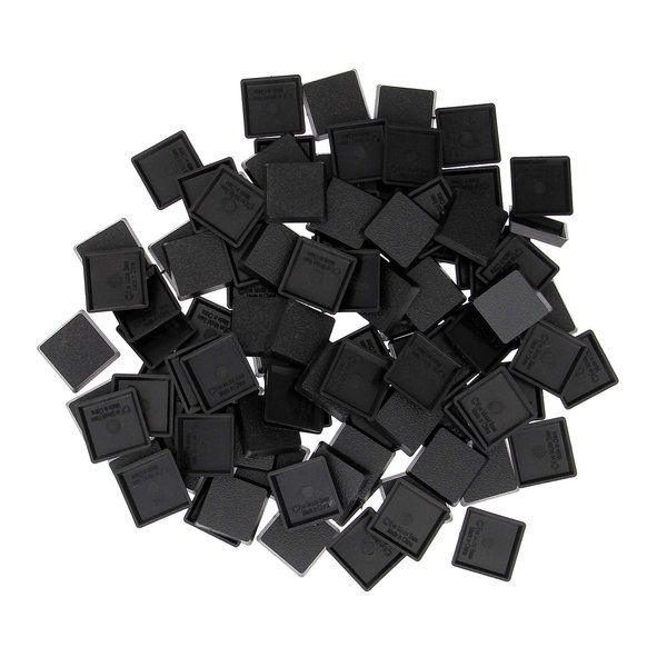 Evemodel 100PCS 25mm Square Black Miniature Model Bases for Tabletop or Miniature Wargames (25mm(0.98inch), 100PCS)