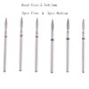 MZCMSL Flame Shape Diamond Cuticle Nail Drill Bit Set, 6pcs Pro Manicure Drill Bits for Nail Prep, 3/32 Shank efile Bit(Fine+Medium)