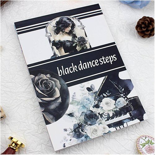 Dwpetzo Scrapbook Stickers for Journaling Adults, Pre-Cut Transparent Stickers, Scrapbooking Materials, Waterproof Sticker Book for Junk Journals, Scrapbook Supplies