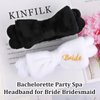 CIEHER Hairband, 8pcs White & Black Spa Headband for Bachelorette Party Favors, Bride & Bridesmaid, Yoga, Sports, Home Use