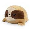 TeeTurtle - The Original Reversible Sloth Plushie - Brown - Cute Sensory Fidget Stuffed Animals That Show Your Mood 3.5 inch
