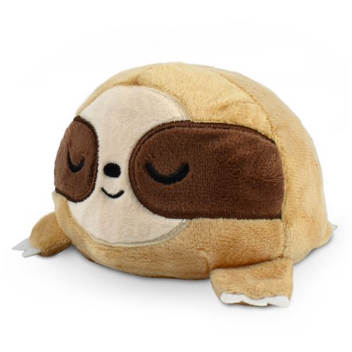 TeeTurtle - The Original Reversible Sloth Plushie - Brown - Cute Sensory Fidget Stuffed Animals That Show Your Mood 3.5 inch