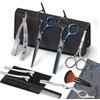 Hair Cutting Scissors Barber Shears Kit, Fozirut Professional Hair Trimming Scissors Thinning Shears Set, Salon Hairdresser Scissors Blending Shears Haircut Kit, Barber Accessories Haircutting Tools