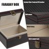Diyife Faraday Box, [Carbon Fiber Texture] RFID Box for Car Keys, Key Fob Protector, Signal Blocker for Keyless Fob, Car Key Signal Blocker Cage, Signal Blocking Box for Car Keys Phones (Medium)