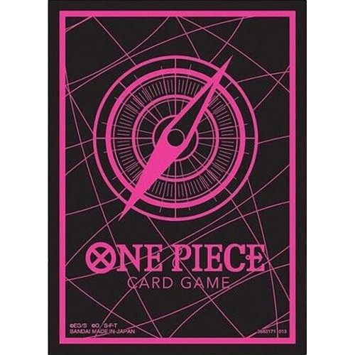 for One Piece 70 ct Standard Size Card Sleeves Deck Protectors One Piece Card Back Black X Pink