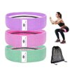 Pure Passion Yoga Fabric Resistance Band Set | 3 Tension Bands with Carrying Bag | Fabric Resistance Bands for HIPS & Glutes Workouts