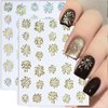 6pcs Colorful Fireworks Nail Art Stiskers 3D Laser Firework Nail Stickers for Women Manicure New Year Nail Supplies Christmas Nail Decals Blooming Pyrotechnics Nails Stickers Holiday Nail Sticker
