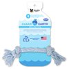 Spunky Pup Clean Earth Recycled Rope Dog Toy | Made in USA | Made from 100% Recycled Water Bottles, Small, Blue, (7121)